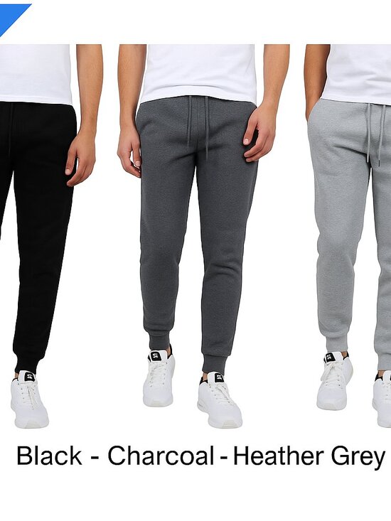 6pk Blue Ice Men's Modern Fit Heavyweight Classic Fleece Jogger Sweatpants - Picture 3 of 6